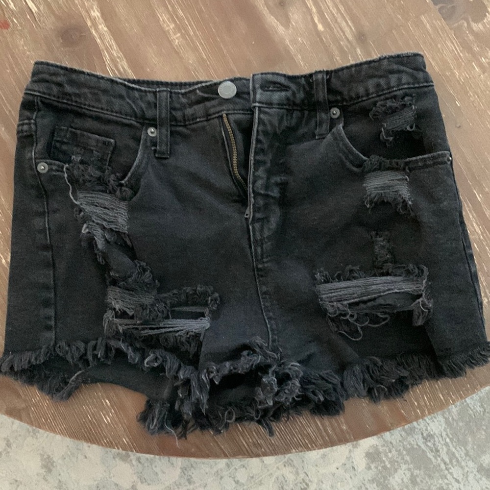 Gently used Mossimo black denim shorts